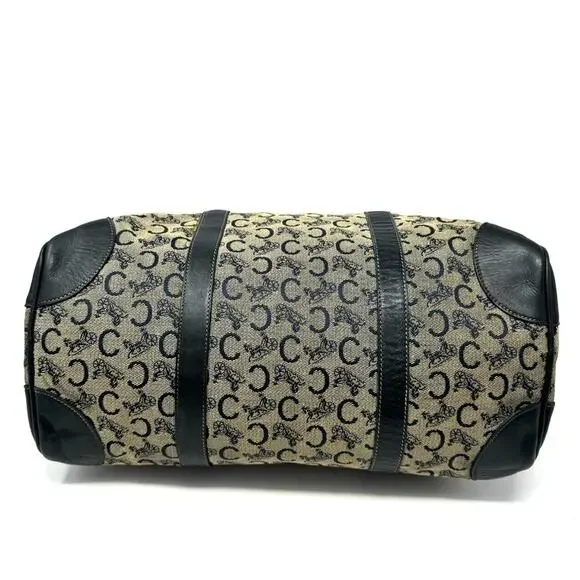 Celine Vintage Triomphe Blue Horse Macadam Boston Bag - Picture 10 of 11